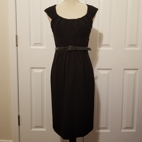 Dress Barn Dresses & Skirts - Dress Barn Pleated Black Mini Dress with Belt